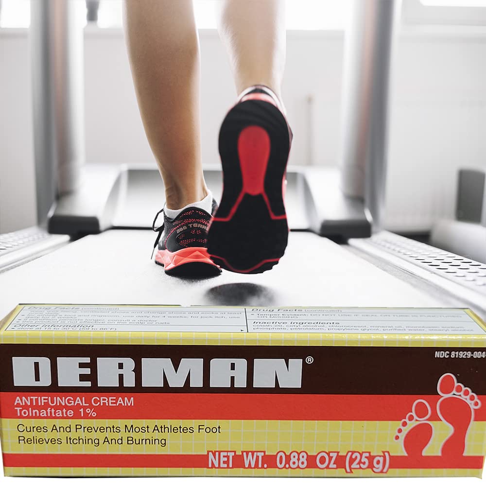 Derman Antifungal Cream for the Treatment of Athlete's Foot (3 Pack (0.88 Ounce))