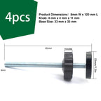 Vmaisi 4 Pack 8MM Baby Gates Threaded Spindle Rod, Replacement Parts Kits