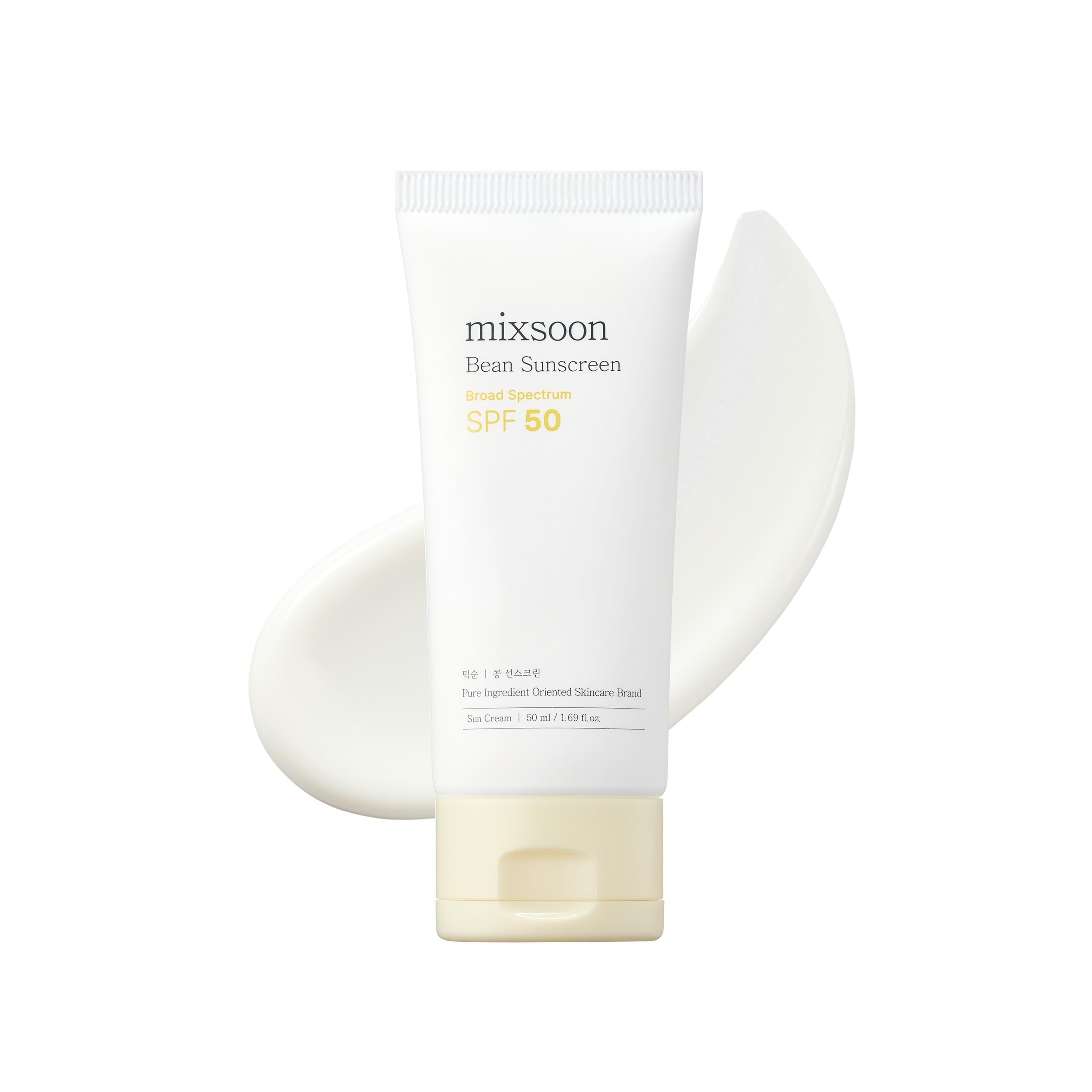 mixsoon Bean Sunscreen-Lightweight Airy Texture SPF 50 No Pilling Korean Sunscreen for Face, No White Cast, Non-Sticky Stocking Stuffers 50ml / 1.69 fl.oz. Korean Glass Skin Care (Bean, 1.69)