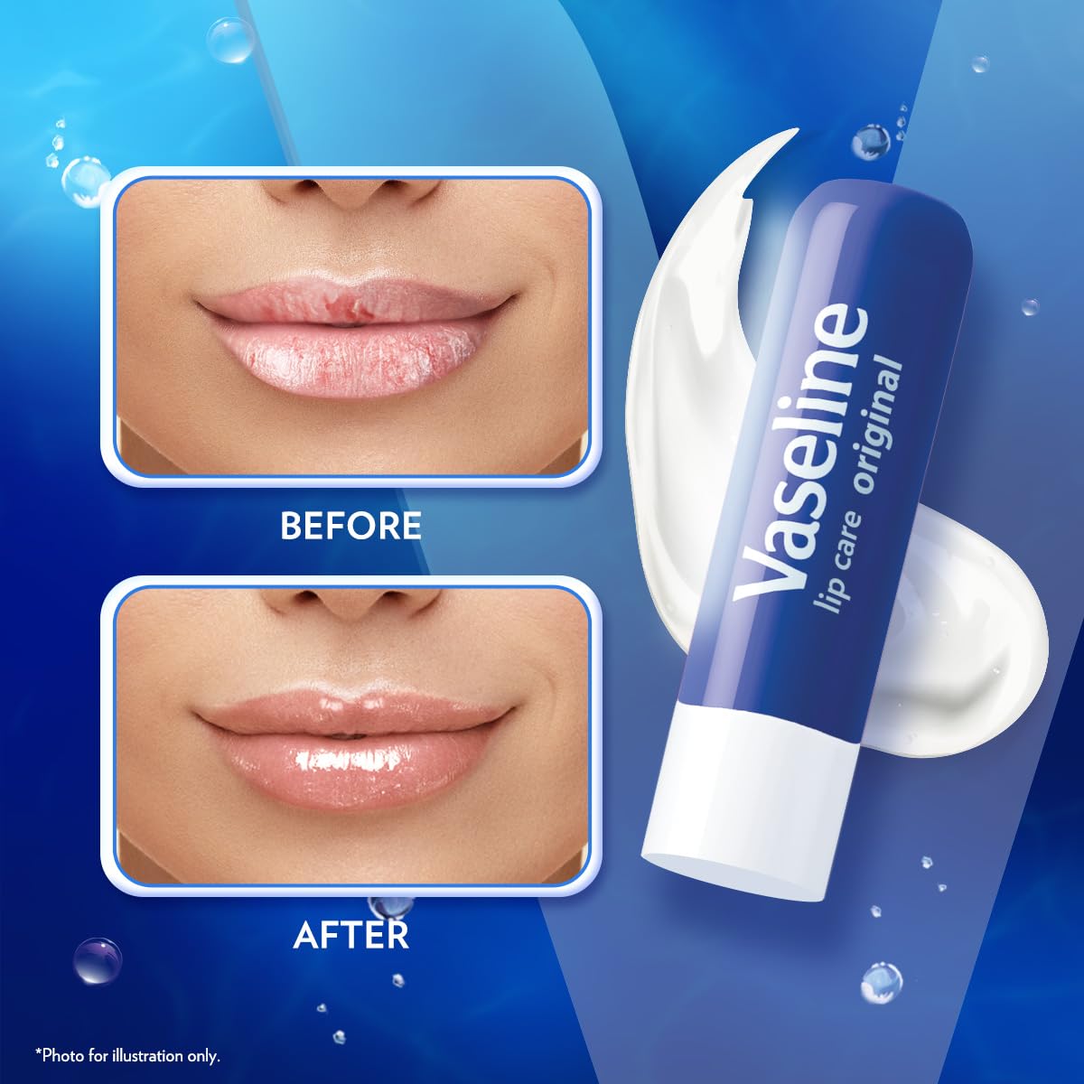 Vaseline Lip Therapy Care Original, Fast-Acting Nourishment, Ideal for Chapped, Dry, Cracked, or Damaged Lips, Lip Balm, 2-Pack of 2, 0.16 Oz Each, 4 Lip Balms