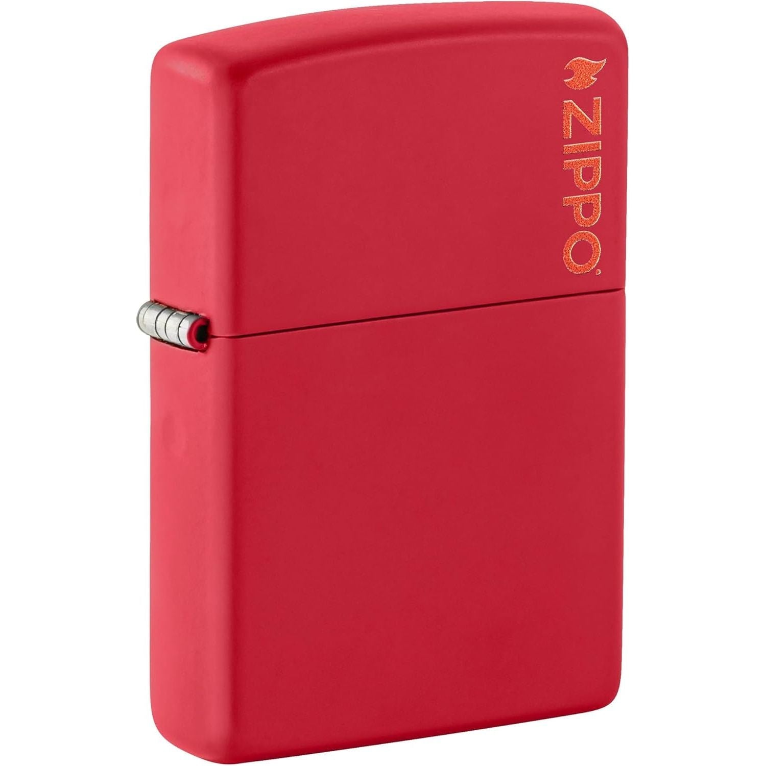 Buy now Zippo 218 Classic Black Matte Pocket Lighter Red Logo at indiglob india