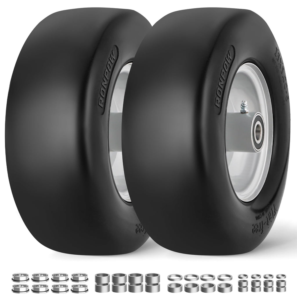 RONPOW 13x5.00-6 Flat Free Zero Turn Lawn Mower Tires, 500 lbs Load