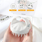 Buy now Sndyi Soft Silicone Scalp Massager for Dandruff Removal and Hair Growth - Wet Dry Scalp Exfoliator Brush for Scalp Care - Beige at indiglob india