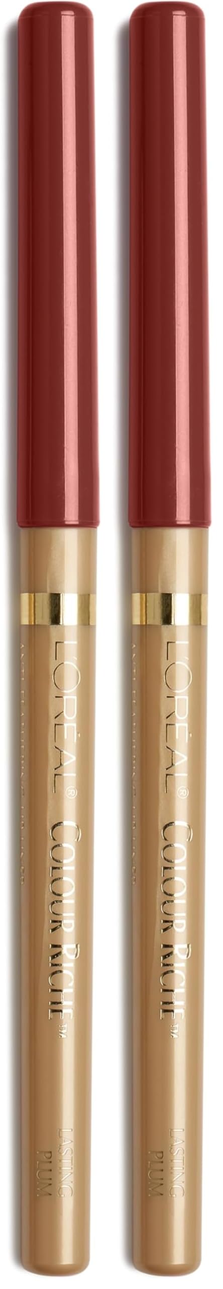 Buy now L'Oreal Paris Colour Riche Lip Liner Pencil, Creamy Lip Liner with Omega 3 and Vitamin E, 783 More Chocolate (Brown) Lasting Plum 0.01 Ounce (Pack of 2) at indiglob india