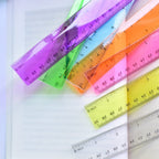 Color Clear Ruler Plastic Rulers - Ruler 12 inch, Kids Ruler for School