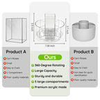 JIKIOU 430pcs Acrylic Pencil Holder Marker Organizer 360-Degree Rotating