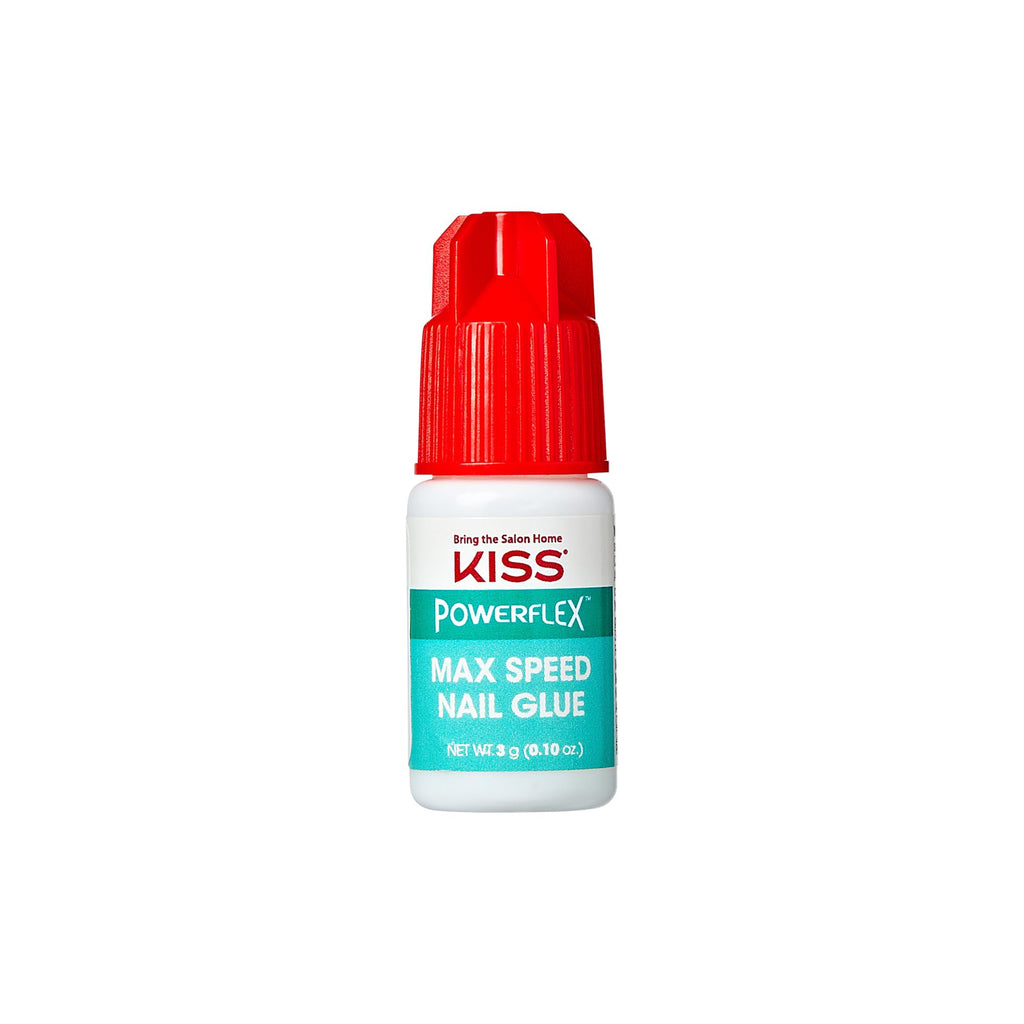 Kiss PowerFlex Maximum Speed Nail Glue - Fast Drying Adhesive for Glue-On Nails & Repairs with Nozzle Tip Applicator, Ideal for Tips & Wraps, Net Wt. 0.10 oz (3g)