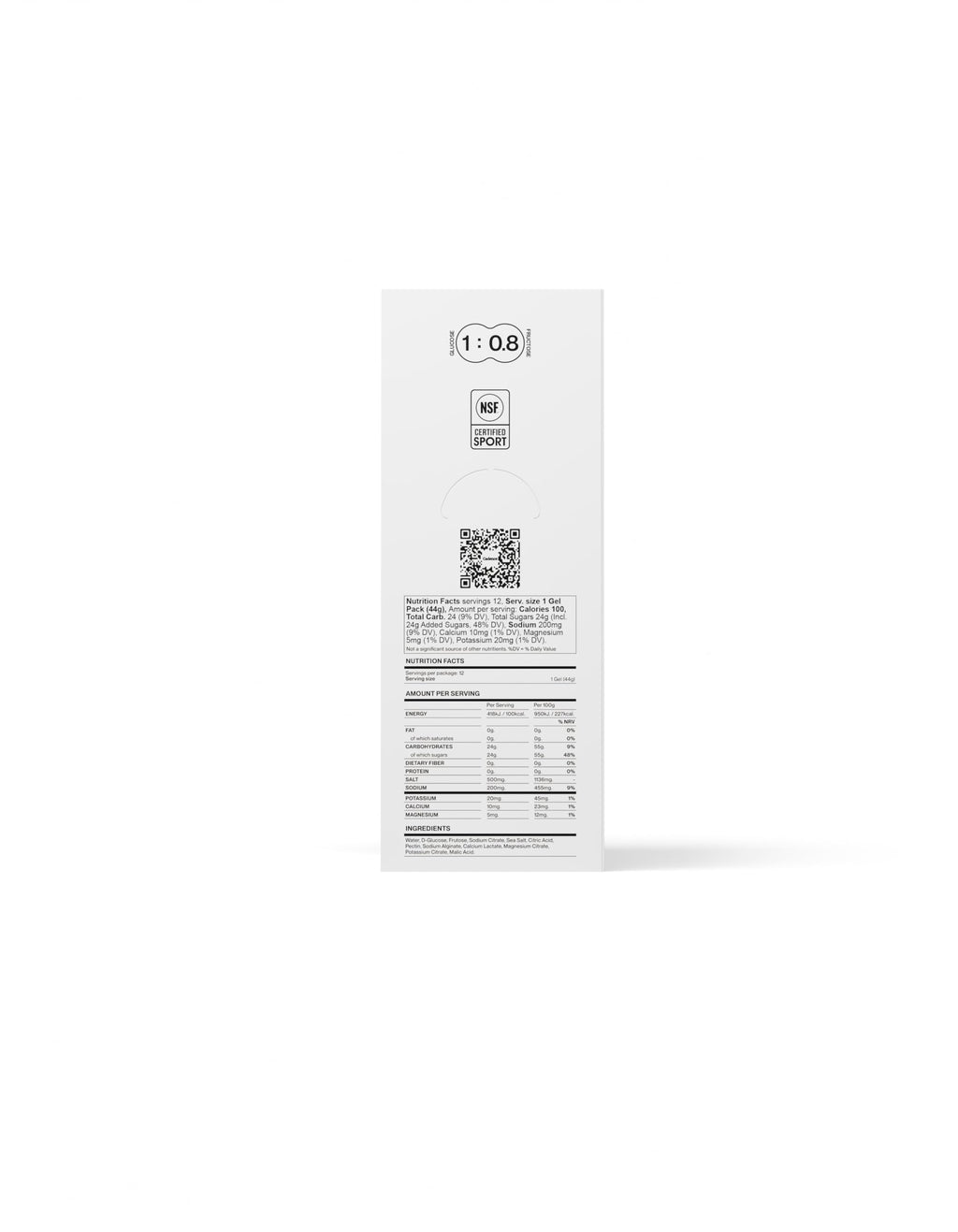 Cadence Core Energy Gels For Running Endurance - Carbohydrates Per Serving With Electrolytes For Hydration - Dual Fuel Formula, For Long Distance Sport, Cycling - 12 Pack (44g x 12)