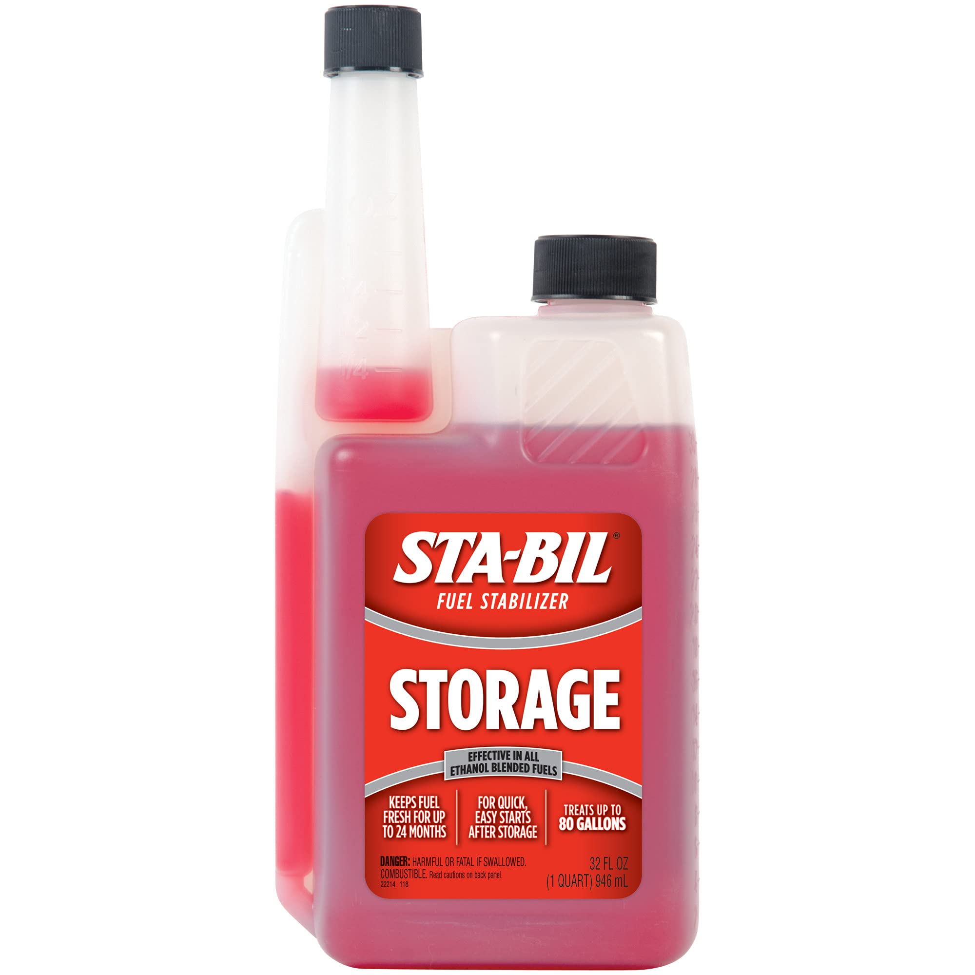 Buy now STA-BIL Storage Fuel Stabilizer | Keeps Fuel Fresh for 24 Months, Prevents Corrosion, Gasoline Treatment Additive that Protects System, Gas Stabilizer for Storage, 4 oz. 32 Fl. oz., red Single at indiglob india
