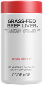 Codeage Beef Liver, Grass-Fed, Freeze Dried, Desiccated, 180 Capsules