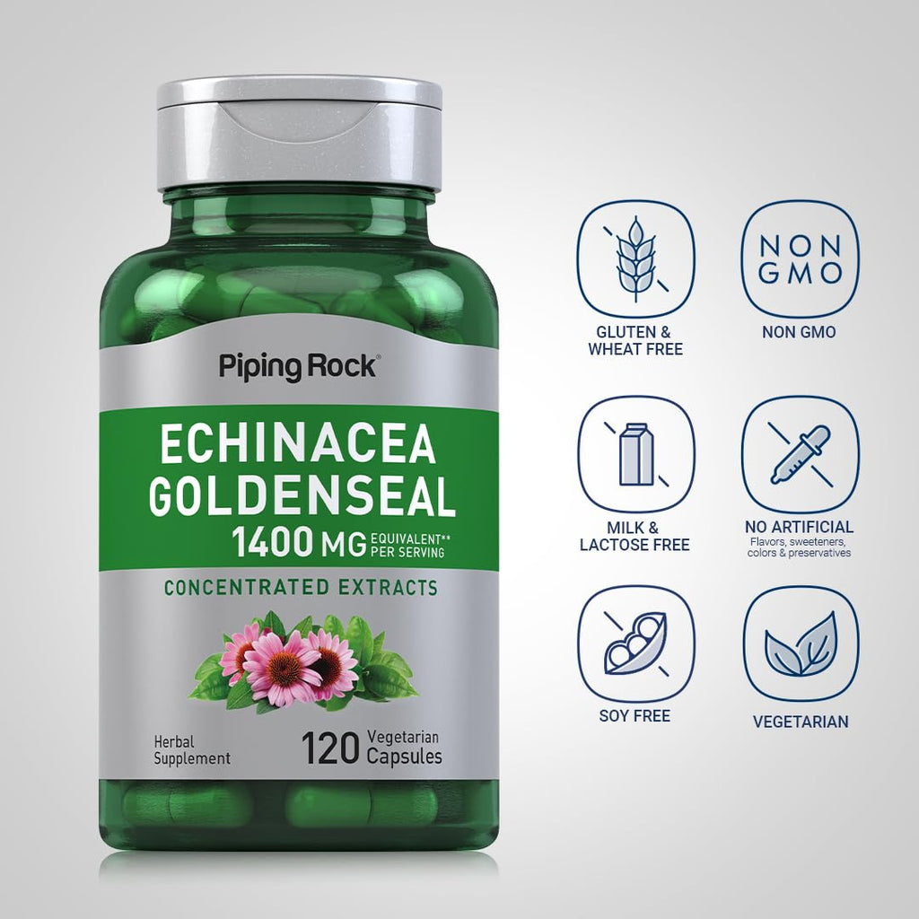 Piping Rock Echinacea Goldenseal Capsules | 120 Count