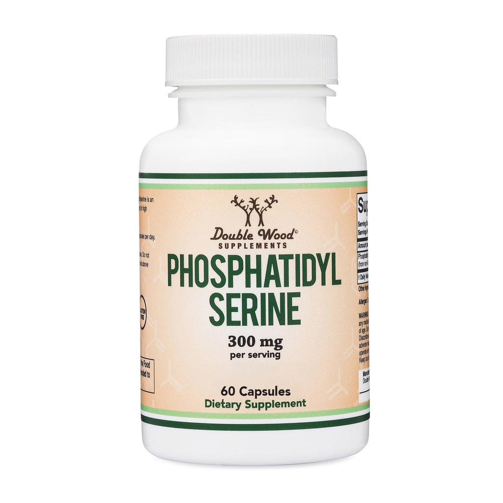 Phosphatidylserine 300mg, Memory, Focus + Cortisol Support, 120 Capsules | Memory, Focus + Cortisol Supplement, NSF Certified, Calm, Restful Sleep Taken PM, 2 Small Caps, Builds Over 1-4 Weeks