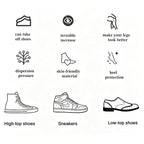 Height Increase Insoles - 1.4 Inches Height Increase Heel Cups for All-Day Comfort - Shock-Absorbing SEBS Gel Inserts for Boots & Sneakers, Deep U-Shape Heel Cushions for Men & Women