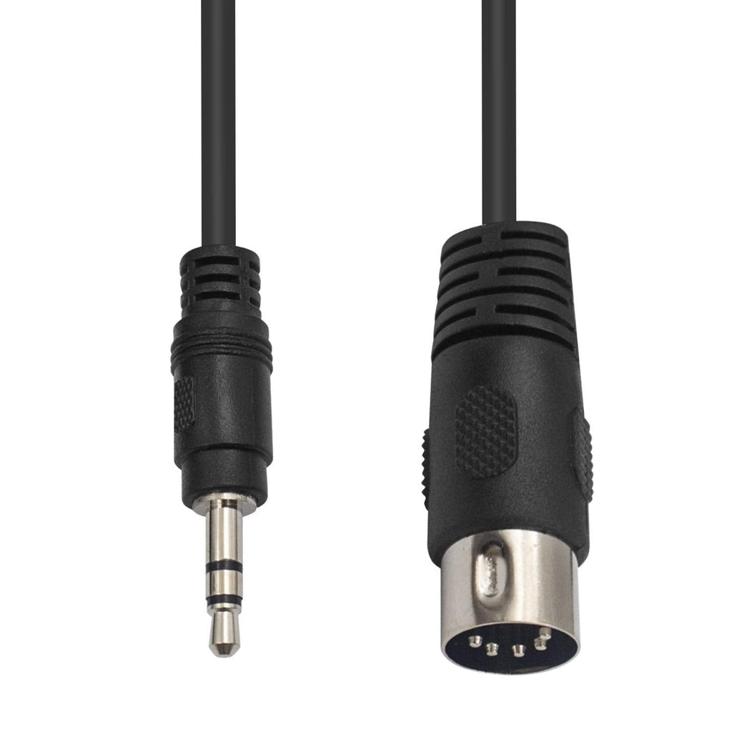 Buy now Poyiccot MIDI Cable, 1.5M/5Ft 5-Pin DIN Plugs Male to 3.5mm 1/8 inch TRS Male Jack Stereo Plug Converter Cable Audio Cable (DIN-3.5mm) at indiglob india