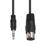 Buy now Poyiccot MIDI Cable, 1.5M/5Ft 5-Pin DIN Plugs Male to 3.5mm 1/8 inch TRS Male Jack Stereo Plug Converter Cable Audio Cable (DIN-3.5mm) at indiglob india