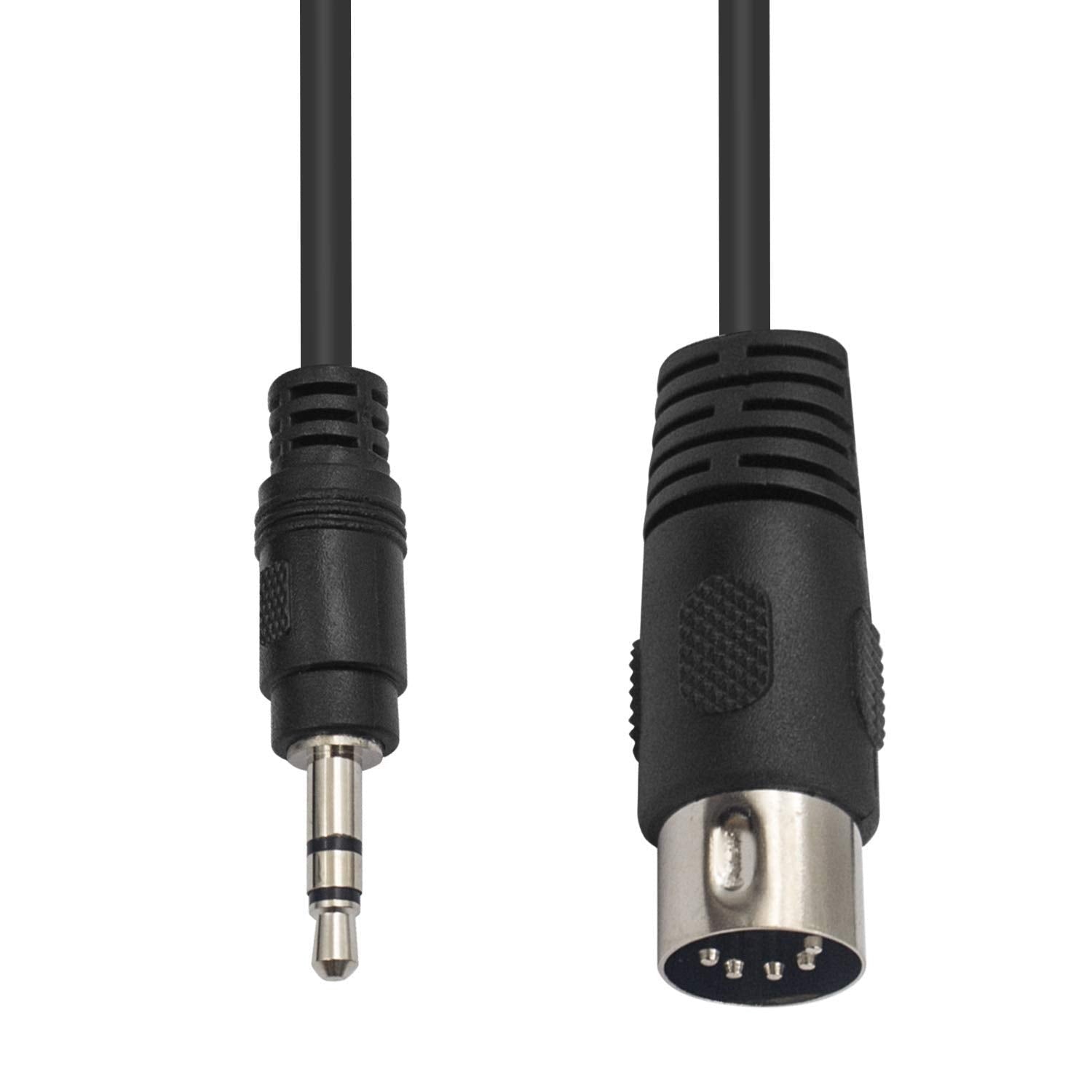 Buy now Poyiccot MIDI Cable, 1.5M/5Ft 5-Pin DIN Plugs Male to 3.5mm 1/8 inch TRS Male Jack Stereo Plug Converter Cable Audio Cable (DIN-3.5mm) at indiglob india