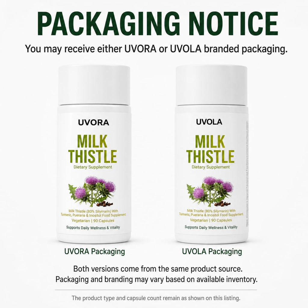 Uvora - Milk Thistle Liver Detox, Milk Thistle Supplement, 90 Caps