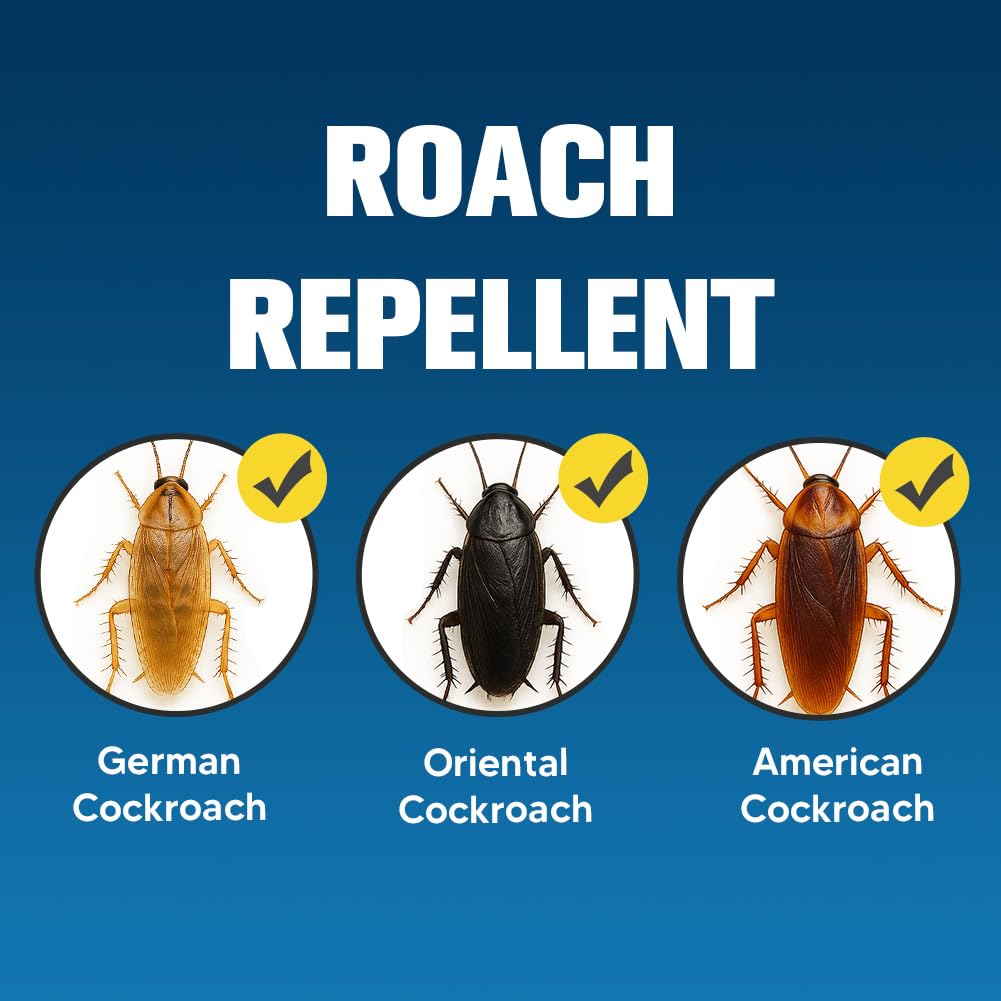 Roach Repellent Indoor, Helps Keep Cockroaches Away from Sink/Cabinets/Appliances/Storage Areas, Pet Safe Roaches to Home-8 Count
