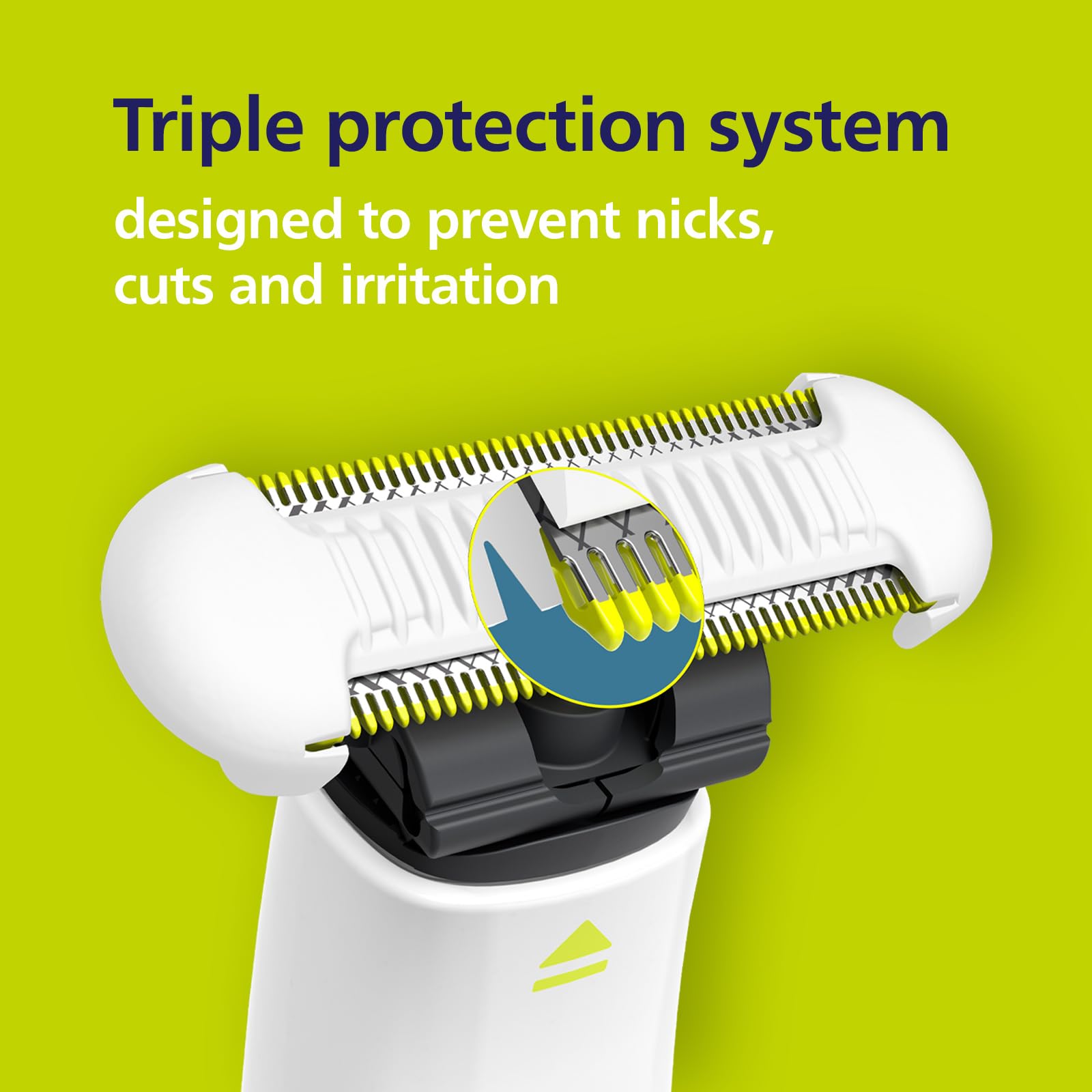 Philips Norelco OneBlade Skin Protect Replacement Blades, 2 Count | Genuine SkinProtect Blades, Designed for Intimate Pubic Grooming, Stainless Steel, Blades Last Up to 8 Months, QP229/80