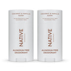 Buy now Native Deodorant Contains Naturally Derived Ingredients, 72 Hour Odor Control | Deodorant for Women and Men, Aluminum Free with Baking Soda, Coconut Oil and Shea Butter | Coconut & Vanilla at indiglob india