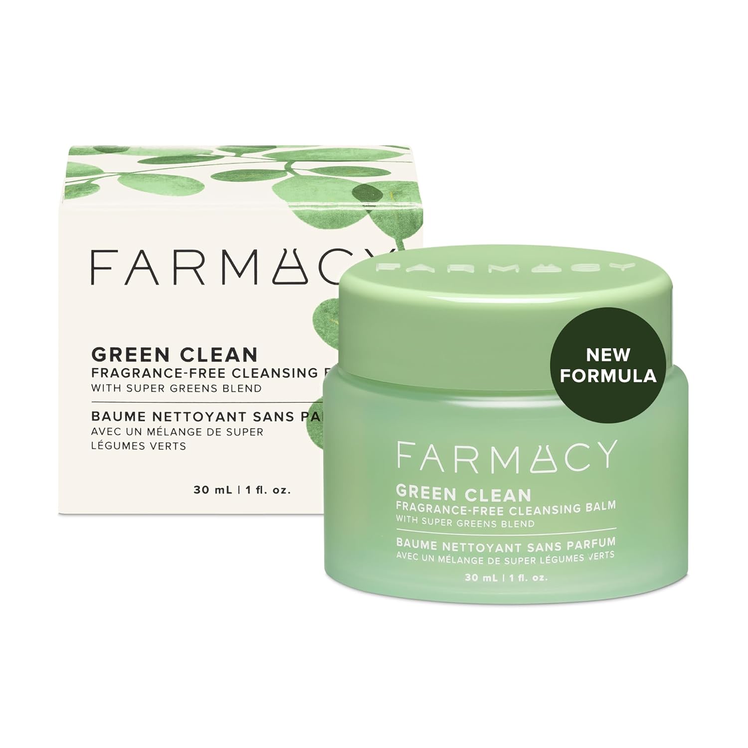 Buy now Farmacy Makeup Remover Cleansing Balm - Green Clean Waterproof Makeup Remover + Oil Based Cleanser - Gentle Exfoliating Double Cleanser - Melts From Balm to Milky Lather (100ml) 1 Ounce (Pack of 1) Reformulated Fragrance-Free Balm at indiglob india