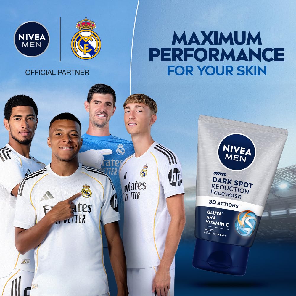 Nivea Men Dark Spot Reduction Face Wash (10x Whitening), 100 ML