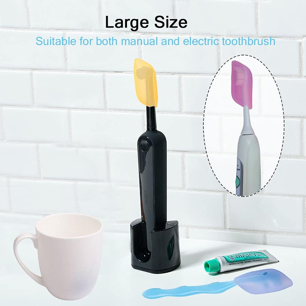 Buy now V-TOP Silicone Toothbrush Case Covers, 12 Pack Toothbrush Head Covers for Travel, Tooth Brush Covering for for Home and Outdoor at indiglob india
