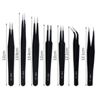 ZHIYE Precision ESD Anti-Static Tweezers, 7 pcs Stainless Steel Tweezers Set for Electronics, Jewelry-making, Laboratory Work, Repairing, Hobbies
