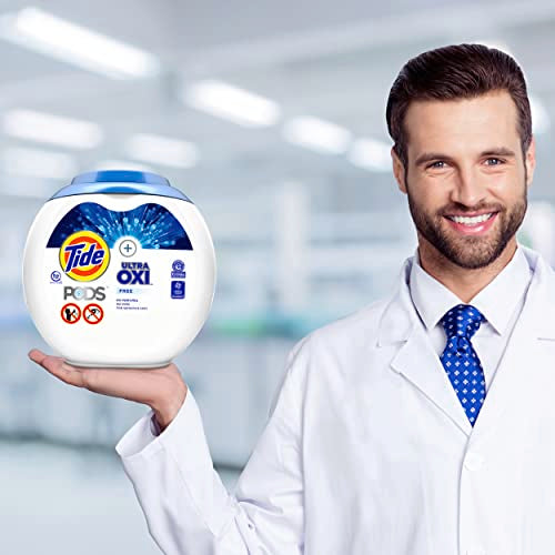 Buy now Tide PODS Ultra Oxi Free and Gentle Laundry Detergent Packs, 57 Count, Hypoallergenic Laundry Detergent Pods at indiglob india