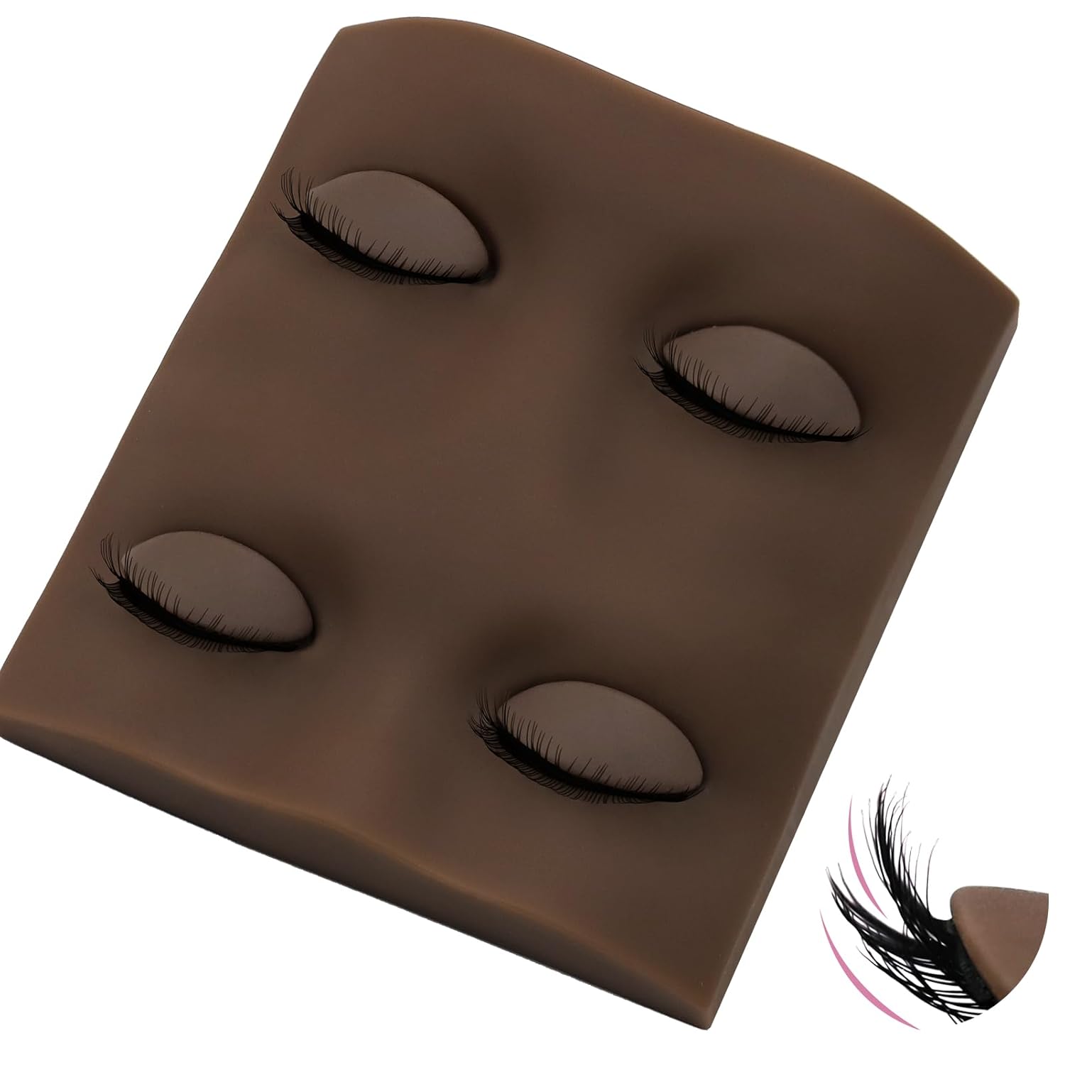 Buy now Pretty memory Lash Mannequin Head with 2 Pairs of Removable Practice Eyelids, Realistic Eyelash Mannequin Head, Soft-Touch Lash Extension Supplies for Practice Upgrade-Dark at indiglob india