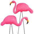 GIFTEXPRESS Pink Flamingos Yard Decorations - 2 Pack Extra Large 24" Tall Plastic Flamingo Statue w/Metal Stakes - Lawn Ornaments & Garden Decor for Outdoor Parties