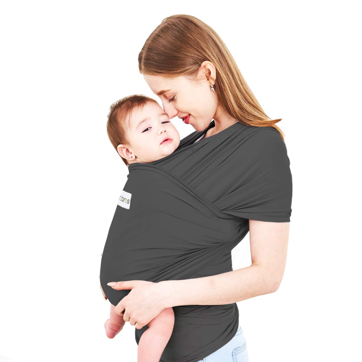 Buy now Acrabros Baby Wrap Carrier,Hands Free Baby Carrier Sling,Lightweight,Breathable,Softness,Perfect for Newborn Infants and Babies Shower Gift,Black Charcoal Grey at indiglob india