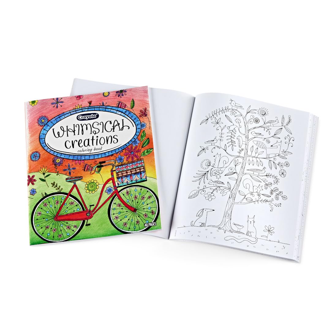 Buy now Crayola Whimsical Creations Coloring Book for Adults (40pgs), Adult Coloring Pages, 8x10, Perforated, Gift for Teens & Adults at indiglob india