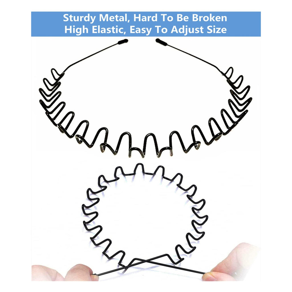 bodbop Metal Hair Band for Men Headband Sports Hairband Non Slip Women Hoop