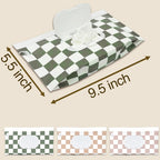 cephira Baby Wipe Holder, 3-Pack Portable Refillable Wipe Dispenser, Waterproof & Dustproof Travel Baby Wipes Case, Reusable Diaper Wipe Container with Checkerboard Design