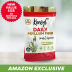 Konsyl Daily Psyllium Fiber Powder - 19oz, 90 Servings, Natural Unflavored Soluble Dietary Fiber Supplement - Psyllium Husk Prebiotic for Digestive Support and Gut Health - Sugar Free, Keto & Vegan