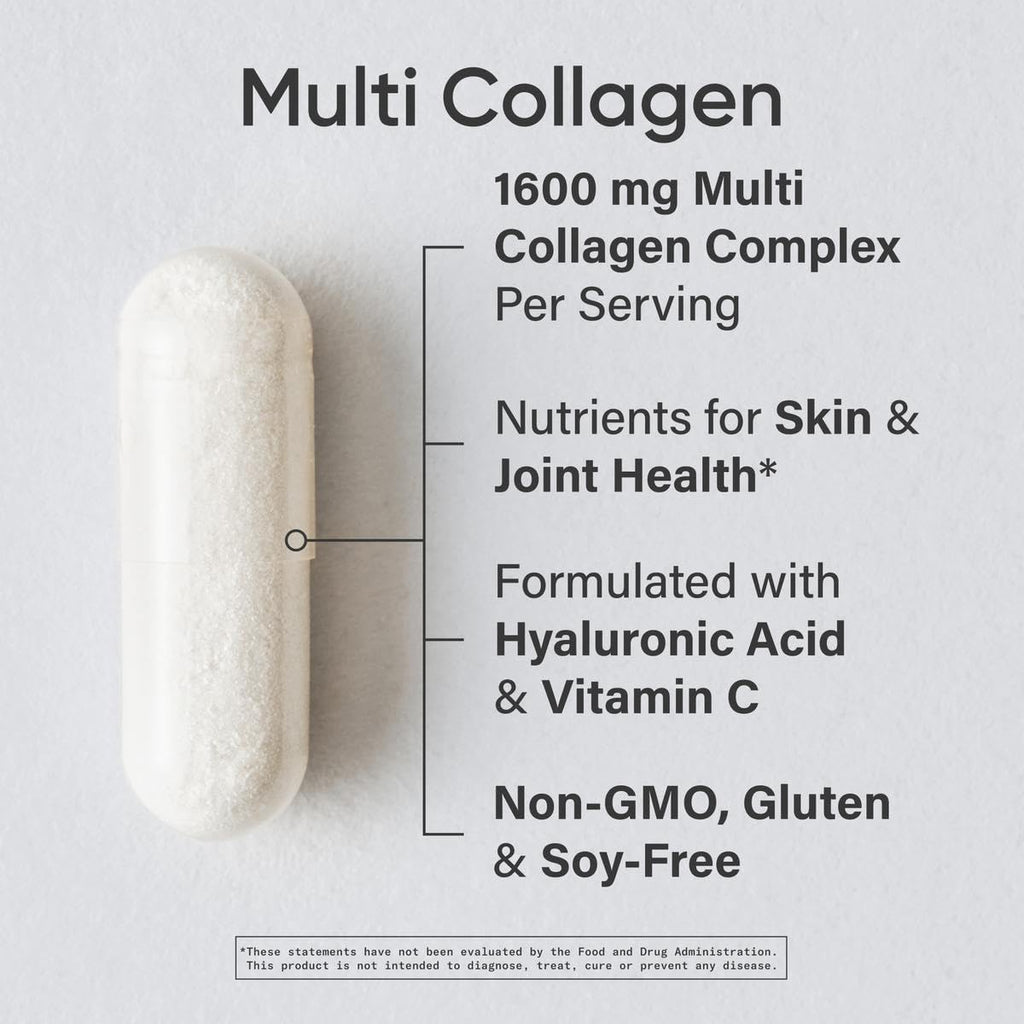 Sports Research® Multi Collagen Peptides w/Hyaluronic Acid, 90 Count