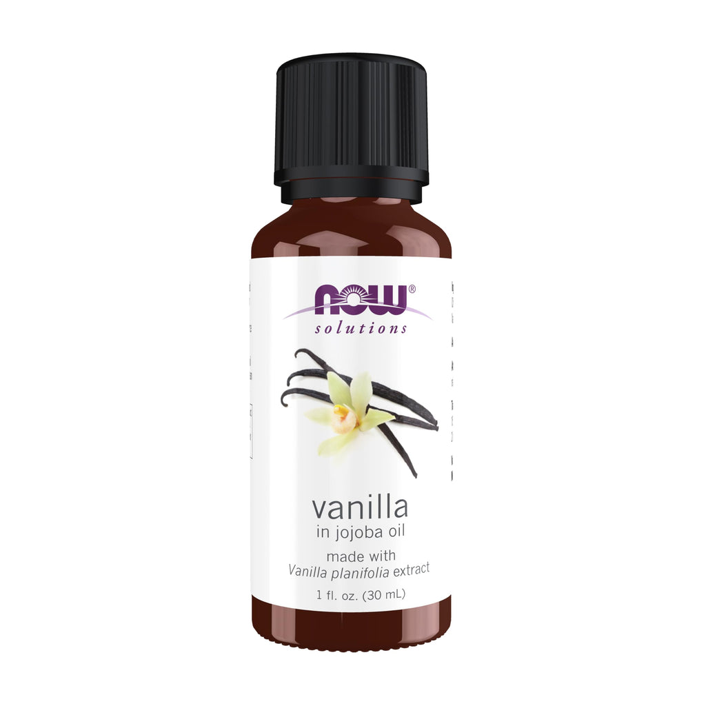 Buy now NOW Foods Essential Oils, Vanilla Oil, Blend of Pure Vanilla Bean Extract in Pure Jojoba Oil, Sweet Aromatherapy Scent, Vegan, Child Resistant Cap, 1-Ounce at indiglob india