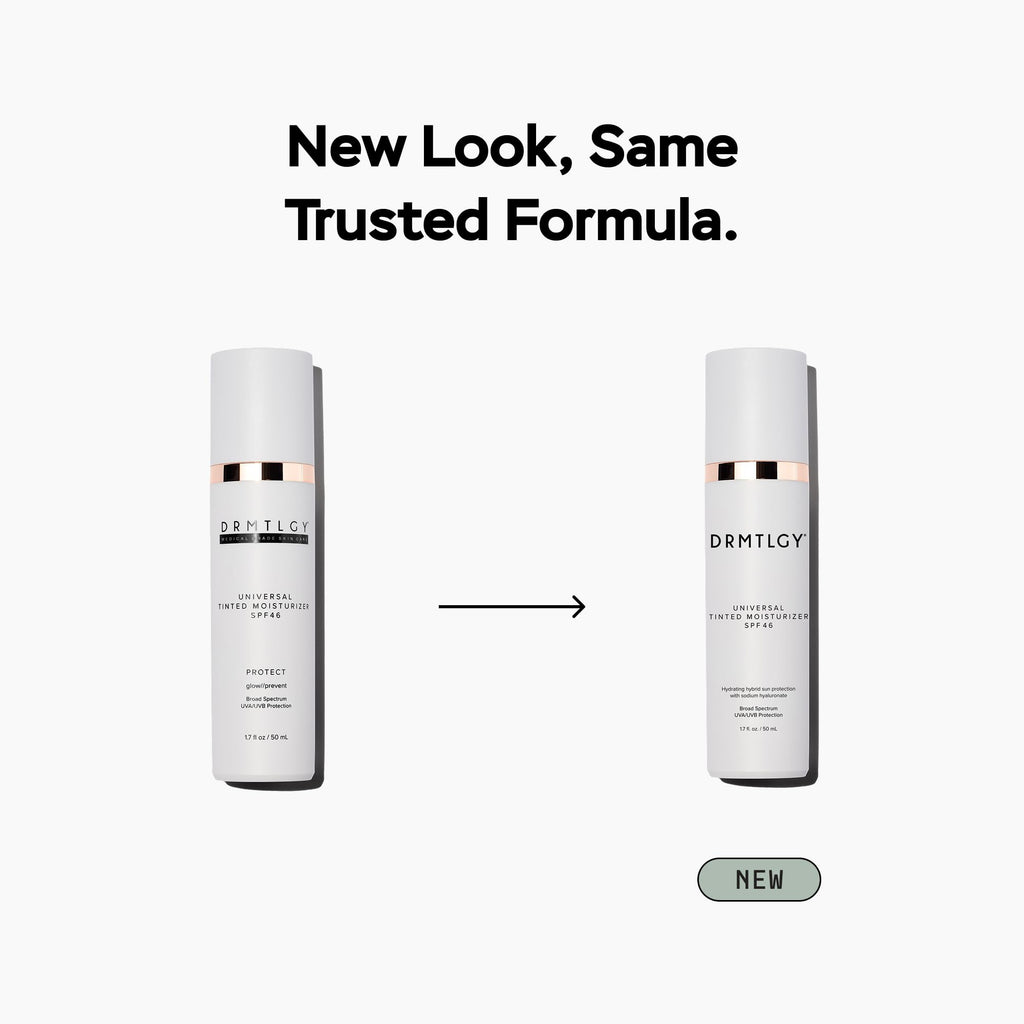DRMTLGY Universal Tinted Moisturizer SPF 46, Dewy Tinted Sunscreen