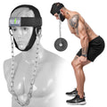 Neck Harness with Heavy-Duty Chain - Adjustable Head and Chin Straps for Neck Strength and Pain Relief