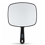 ForPro Professional Collection Extra Large Hand Mirror with Handle, 9" W x 12" L, Multi-Purpose Handheld Mirror with Distortion-Free Reflection, Black (Pack of 2)