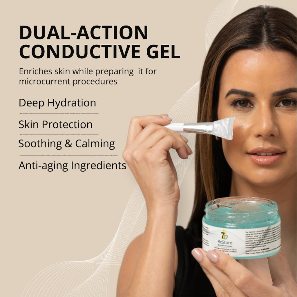 Buy now myolift 7E Wellness ReStore Conductive Microcurrent Gel with Bio-Active Complex - 4oz - Facial Skin Care with Green Tea Extract, Hyaluronic Acid & Collagen Peptides - Anti-Aging & Skin Tightening at indiglob india