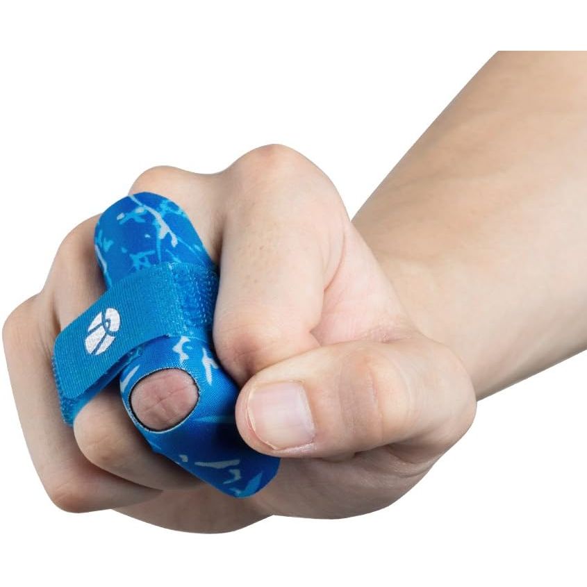 Buy now Kuangmi Finger Sleeve Support Protector Finger Splint Brace Use for Pain Relief and Preventing Sports Injuriesï¼ˆS/M, Blue at indiglob india