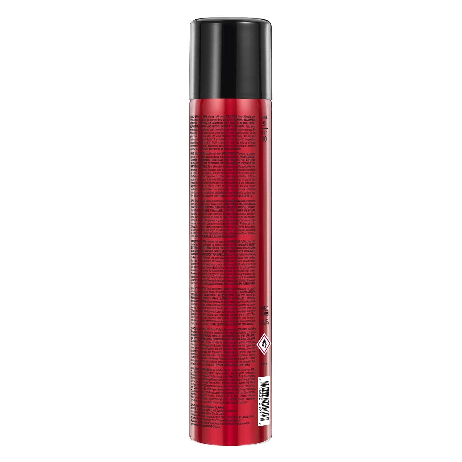 SexyHair Big Spray & Stay Intense Hold Hairspray | Extreme Hold and Shine | Up to 72 Hour Humidity Resistance | All Hair Types