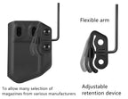 3-Packs Universal Mag Carrier IWB/OWB Magazine Holster for 9mm/.40 Double Stack Magazines