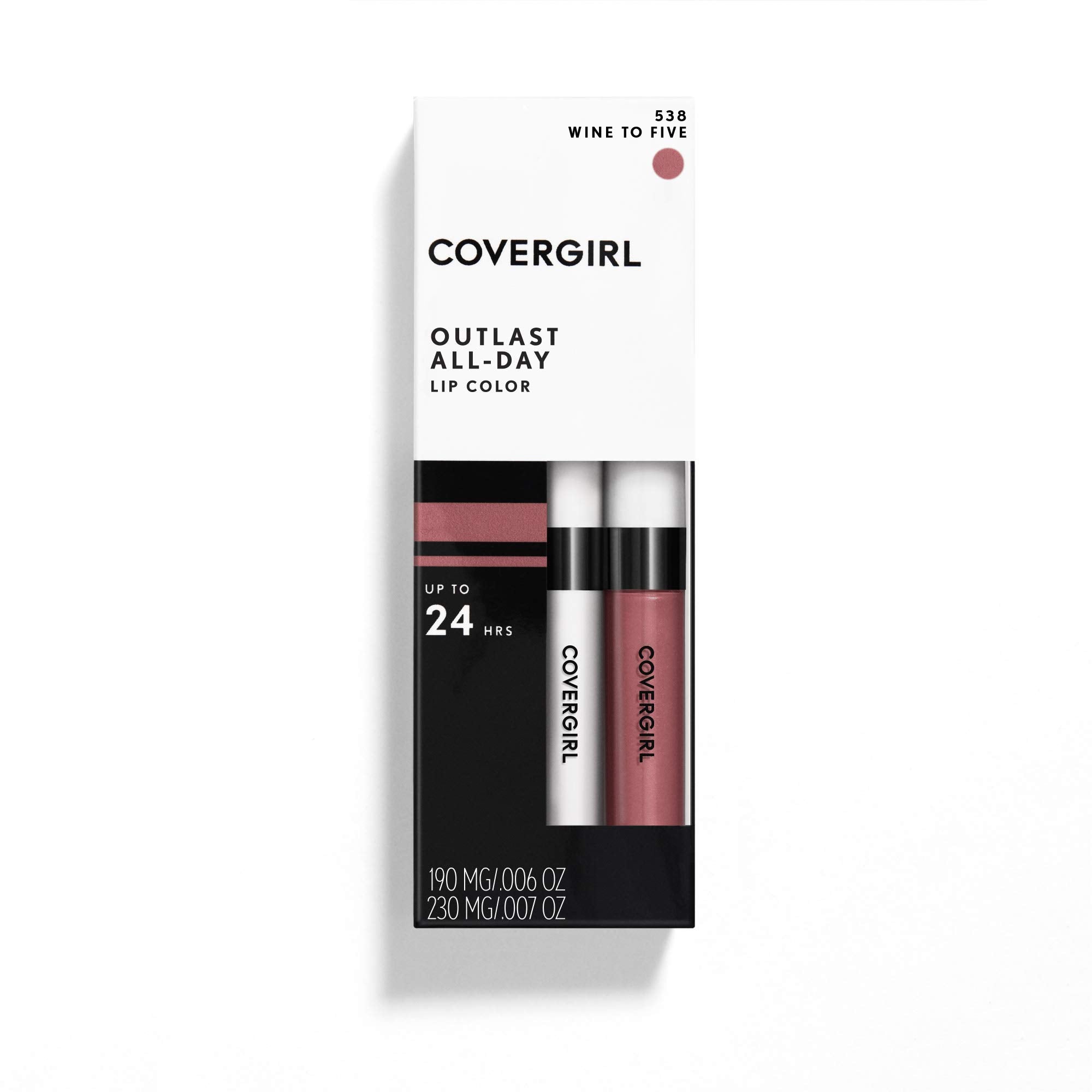 Buy now COVERGIRL Outlast All-Day Lip Color With Topcoat, Red Hot Wine To Five 1 Count (Pack of 2) at indiglob india
