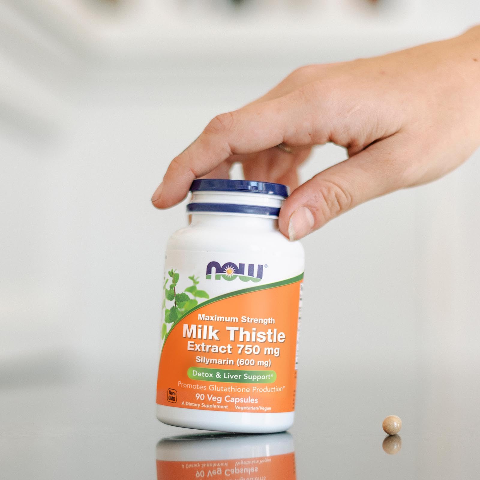 Buy now Now Foods Milk Thistle Extract 750 mg Silymarin (600 mg), Maximum Strength - 90 Veg Capsules at indiglob india