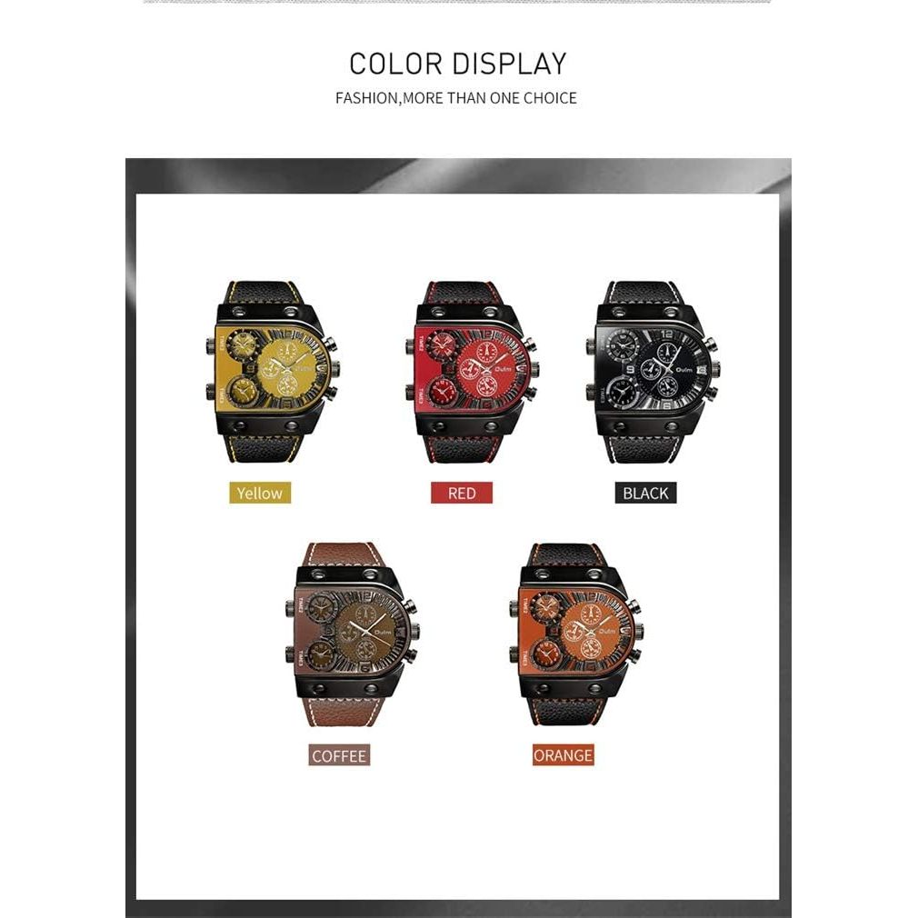 Buy now Oulm Men's Steampunk Skeleton Automatic Mechanical Alloy Stainless Steel Leather Watch CH164 at indiglob india