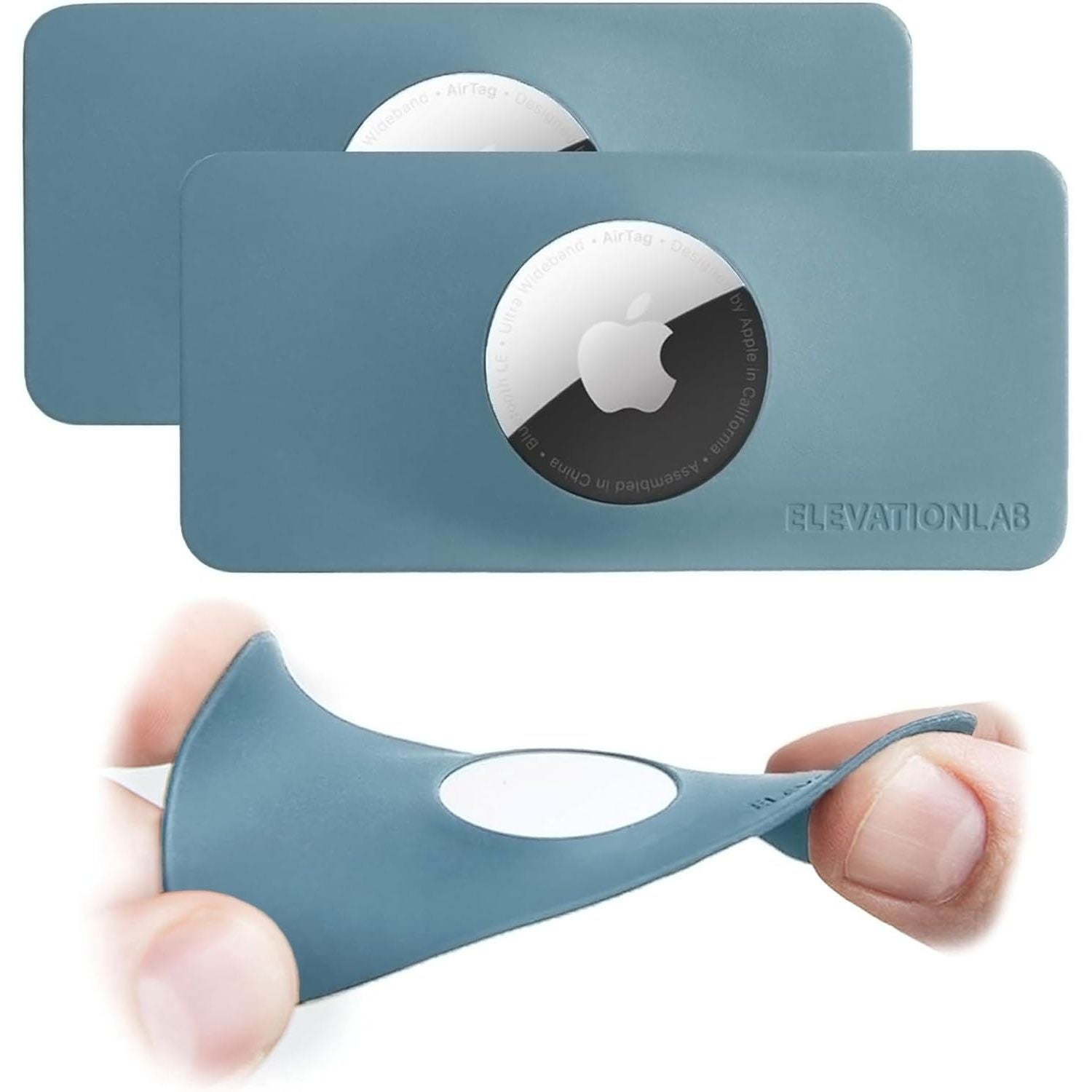 Buy now TagVault™ AirTag Wallet Holder - The Thinnest AirTag Wallet Card Insert | Flexible, Stays Hidden, Patent Pending | Elevation Lab 2 Pack - Blue at indiglob india