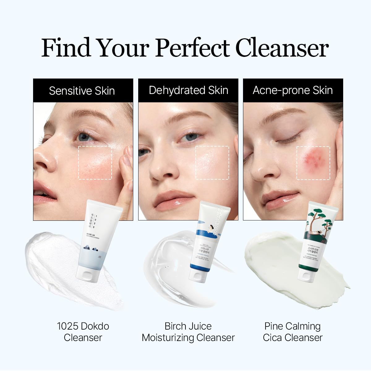 Buy now ROUND LAB 1025 Dokdo Cleanser 5.07 Fl Oz, Low pH Facial Cleanser for Sensitive Skin, Rich Soft Bubbles for Deep Cleansing and Makeup Removal, Hydrating Face Wash with Deep Sea Water, Korean Skin Care at indiglob india